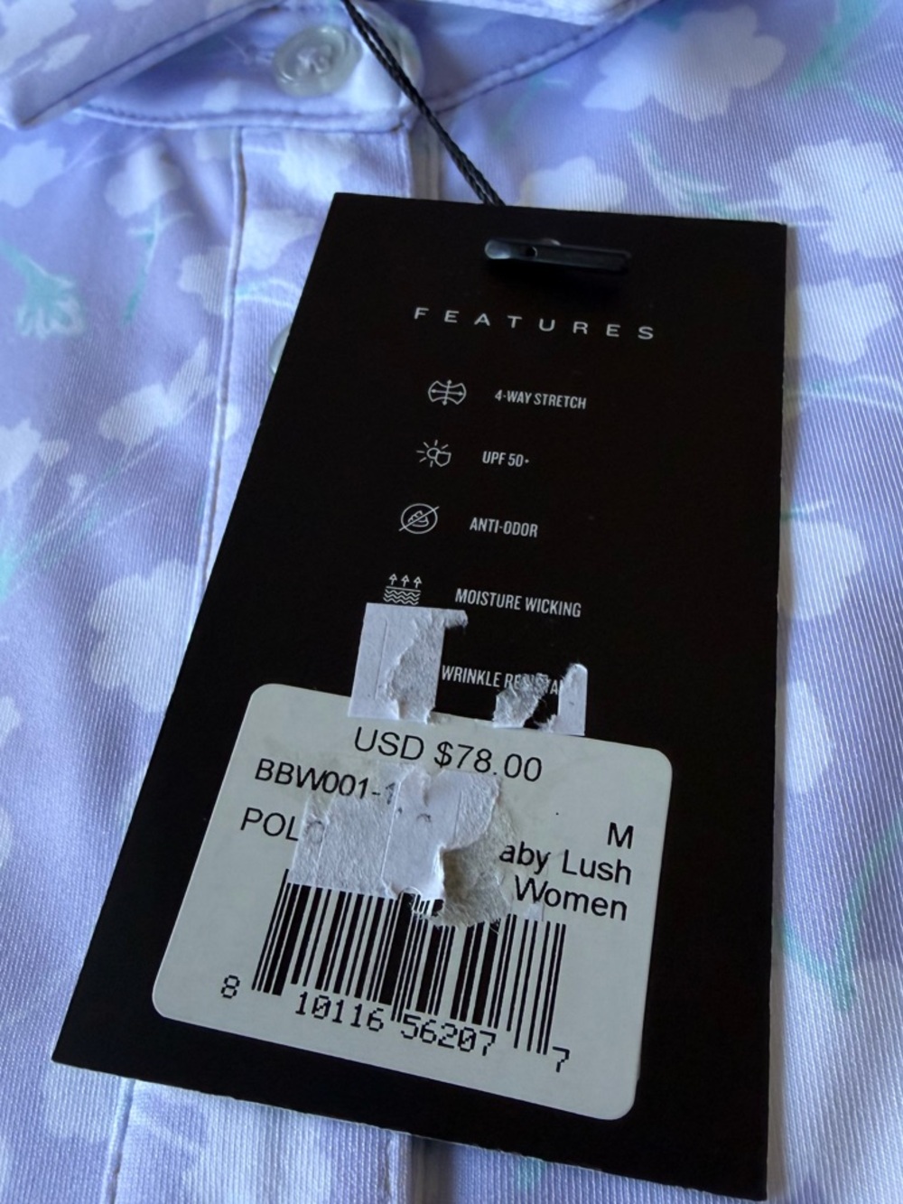 Bad Birdie NWT “Baby Lush” women’s sleeveless golf polo light purple medium - Picture 5 of 8